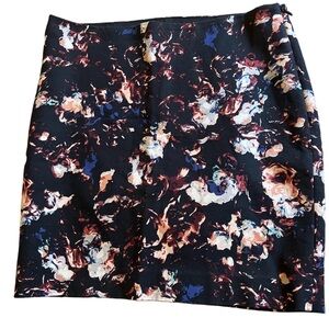 RW&CO. multicolour patterned cotton blend mini skirt with black stretch lining